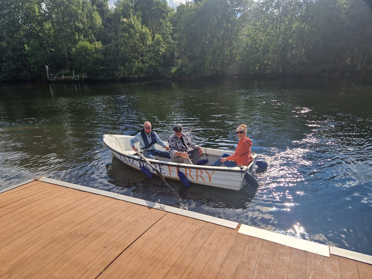 Vintage ferry on the River Yare
